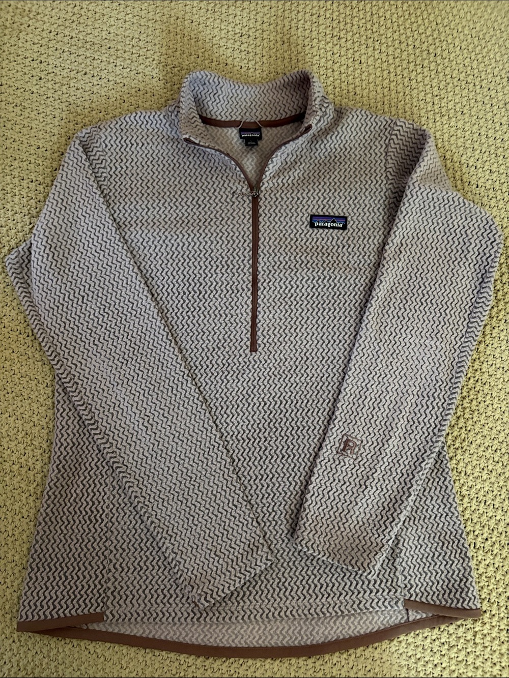 PATAGONIA R1 Air Zip Neck Fleece Pullover 1/2 zip Sweater EUC Size Large